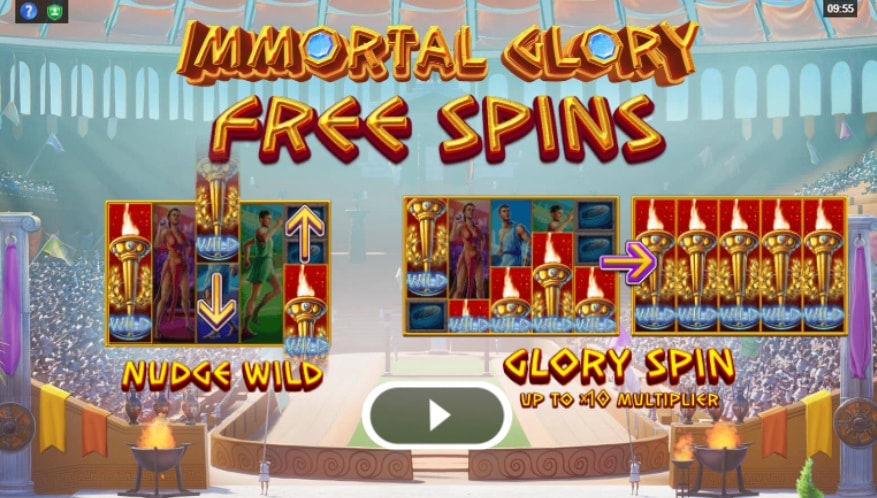 slots immortal glory giri gratis nudge wild e gloryspin fino a 10x