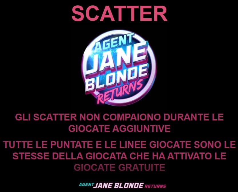 scatter della slot machine agent jane blonde returns e giocate gratuite