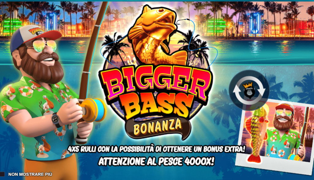 bigger bass bonanza bonus extra con pesce 4000x slot